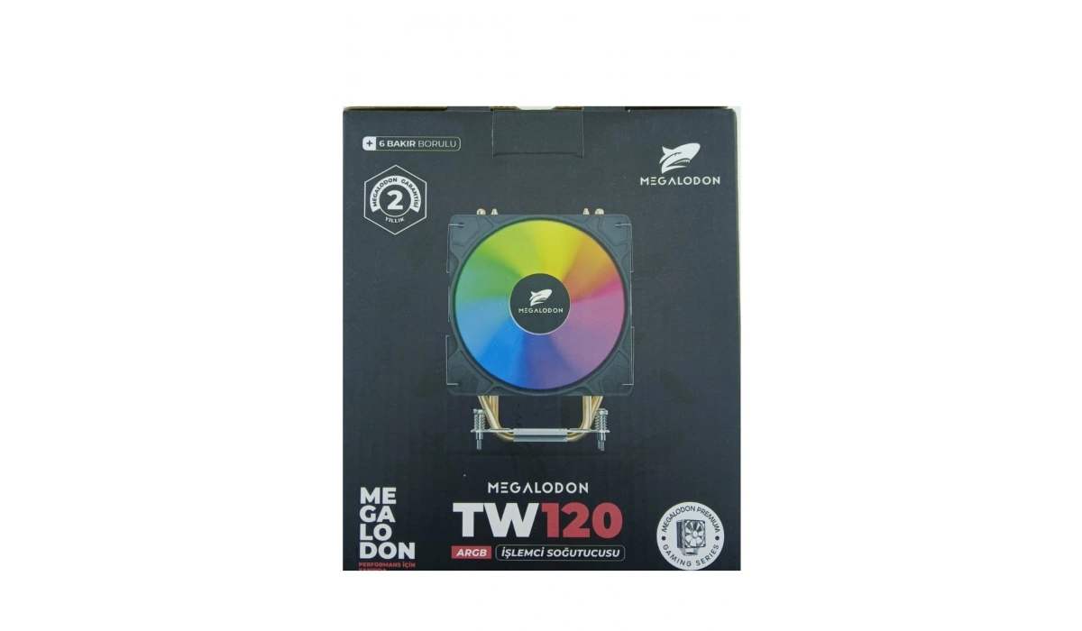 TW120 6 Bakır Borulu ARGB Kule Tipi İşlemci Soğutucu Cpu Fanı Sadece İntel İşlemciler İçin