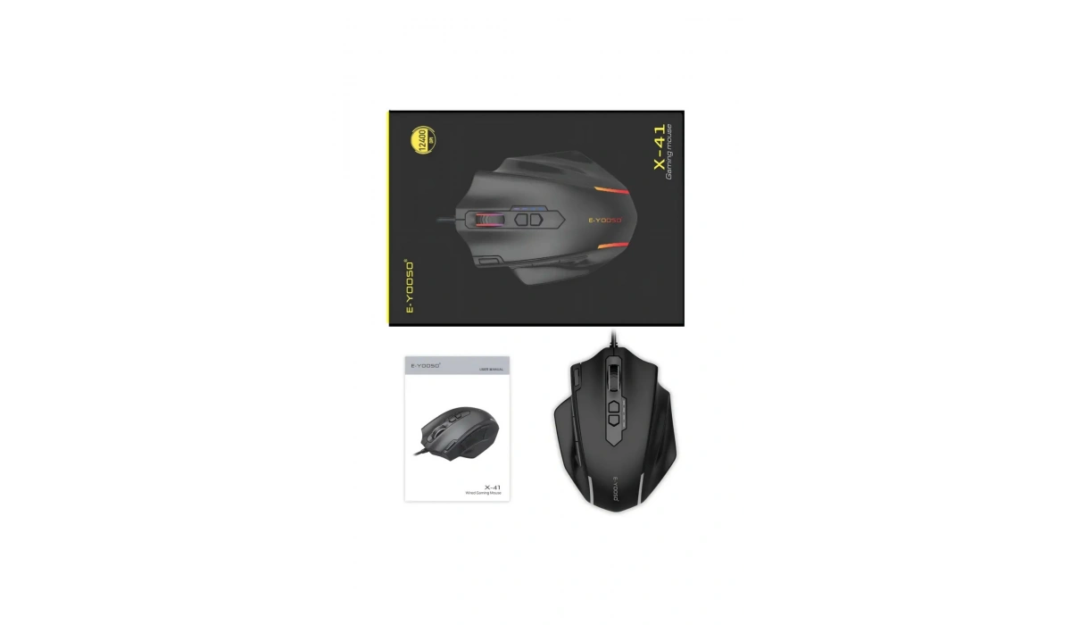X41 Rgb Oyuncu Mouse 12400 DPI Kablolu Gaming Mouse 11 Tuşlu