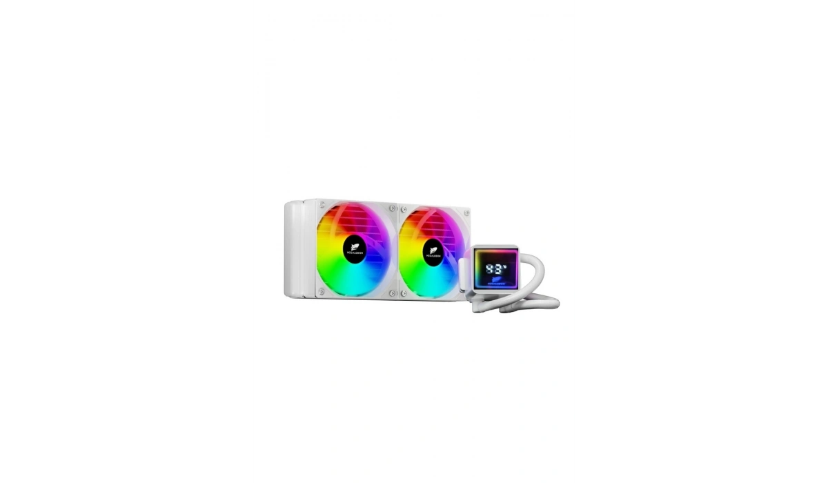 TR240 ARGB Sıvı Soğutucu Dijital Derece Göstergeli İşlemci Soğutucu Fan (BEYAZ RENK)
