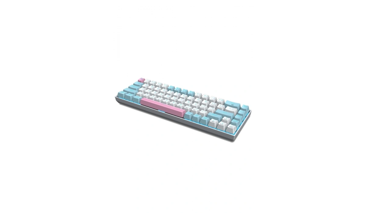 Beyaz Mini Mekanik Klavye Z-686 Huano Blue Switch Işıklı