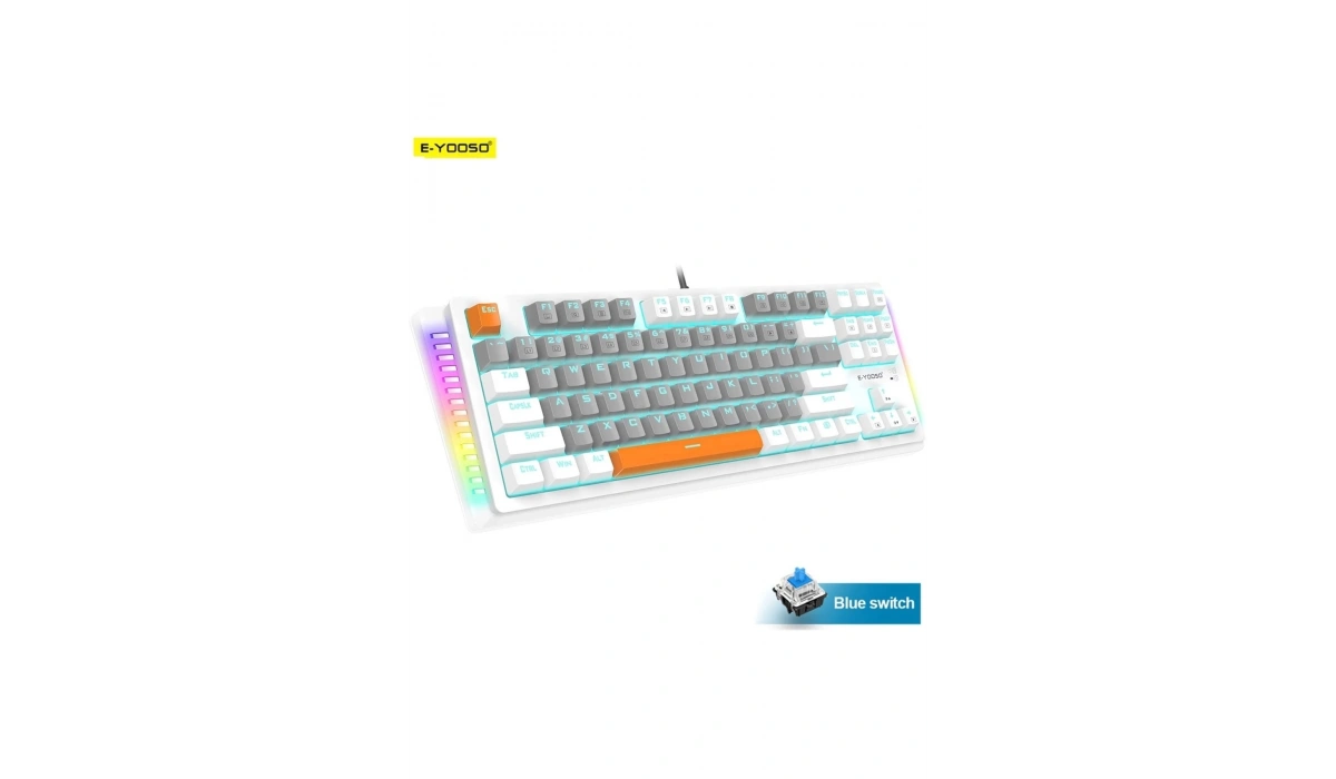 K620 Mekanik Klavye Outemu Blue Switch Siyah Ve Beyaz Klavye Seçeneği Gamer