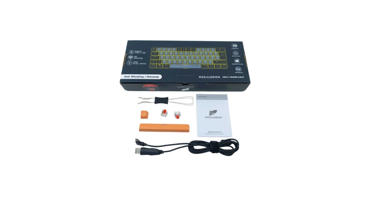 Mini T9 Türkçe Q Mekanik Klavye Red Switch Gamer Oyuncu Klavyesi