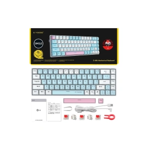 Z-686 Mini Mekanik Klavye Huano RED Switch Gamer Klavyesi 68 Tuş