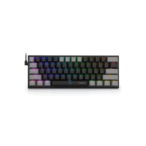 Z-11 RGB Brown Switch İngilizce Q Full Anti Ghosting Mekanik Oyuncu Klavyesi (Siyah-Gri Tuşlar)