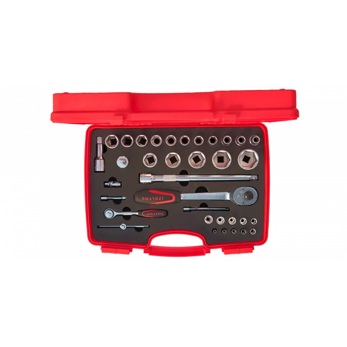 1/4 - 1/2 ALTI KÖŞE LOKMA ANAHTAR TAKIMI 35 PARÇA