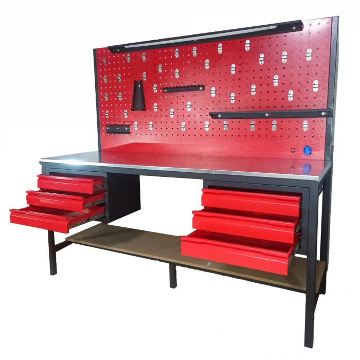 2 Metre 6 çekmeceli Takım Tezgahı