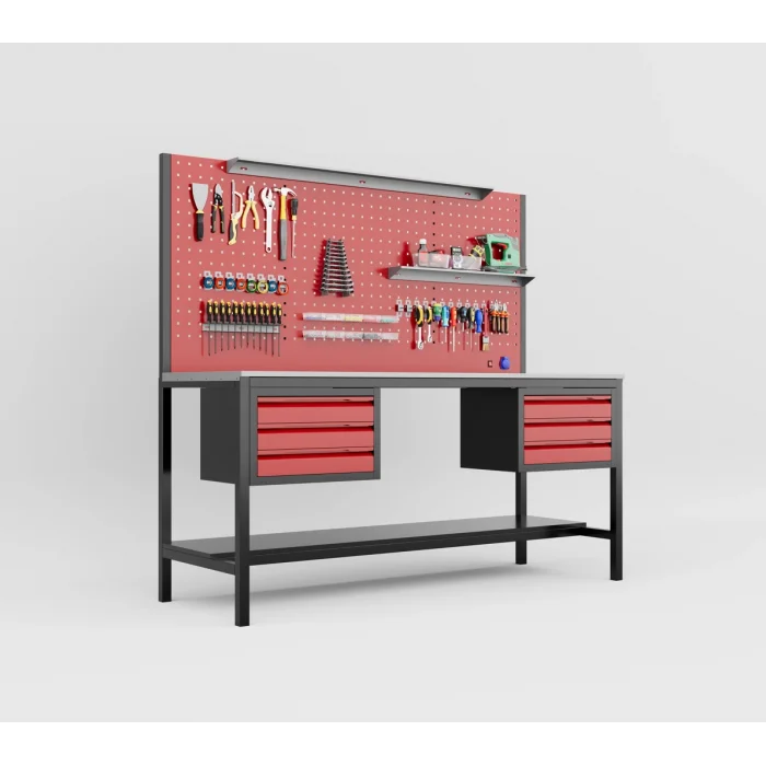 2 Metre 6 çekmeceli Takım Tezgahı