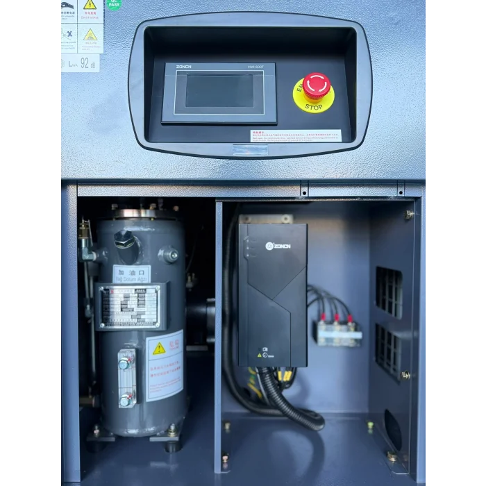 Vidalı Kompresör 7,5 kW (10 HP) İnvertörlü – 500 L Hava Tankı + 1800 Hava Kurutucu | Endüstriyel Sessiz Vidalı Tip