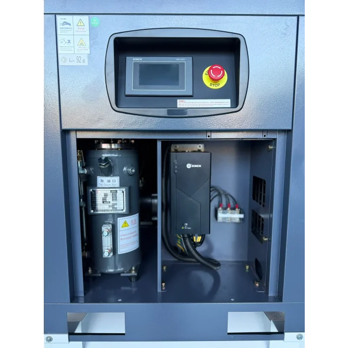 Vidalı Kompresör 7,5 kW (10 HP) İnvertörlü – 500 L Hava Tankı + 1800 Hava Kurutucu | Endüstriyel Sessiz Vidalı Tip