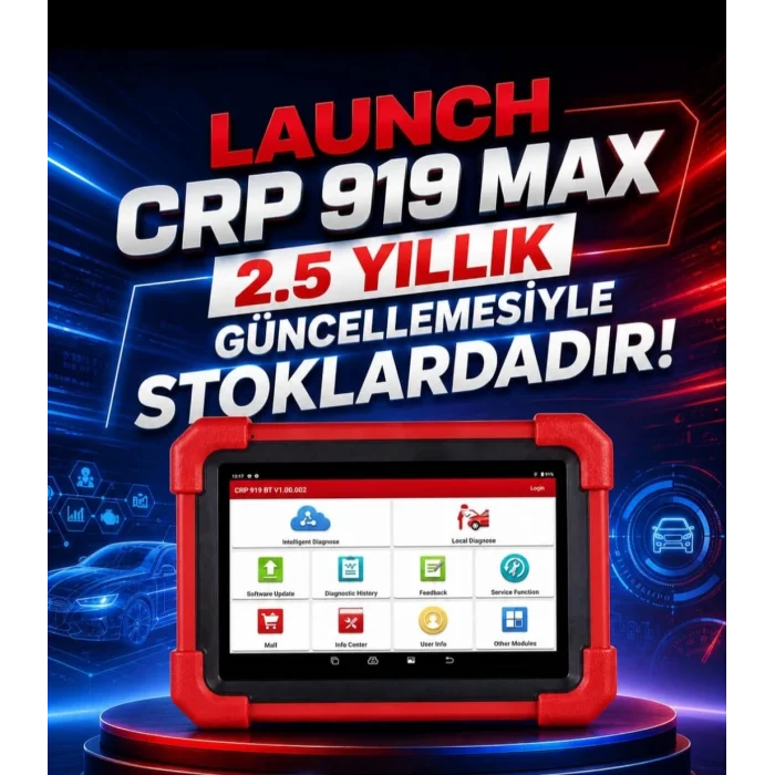 LAUNCH X431 CRP 919 MAX 2,5 Yıl Güncellemeli Arıza Tespit Cihazı