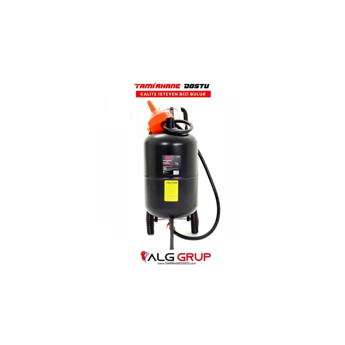 75 Litre Seyyar Kumlama Makinesi | Sanayi Tipi Taşınabilir Kumlama Kazanı