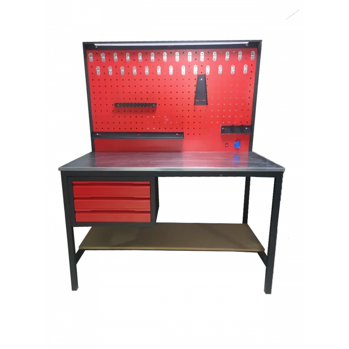 Profesyonel 1.5 metre 3 çekmeceli takım tezgahı