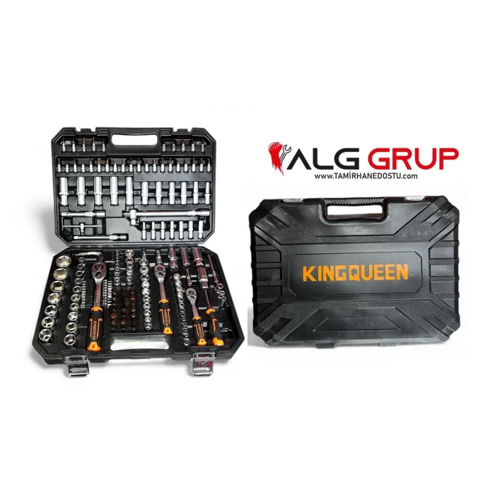 KINGQUEEN 172 Parça Lokma Anahtar Seti – Profesyonel Çok Amaçlı Tamir ve Bakım Seti