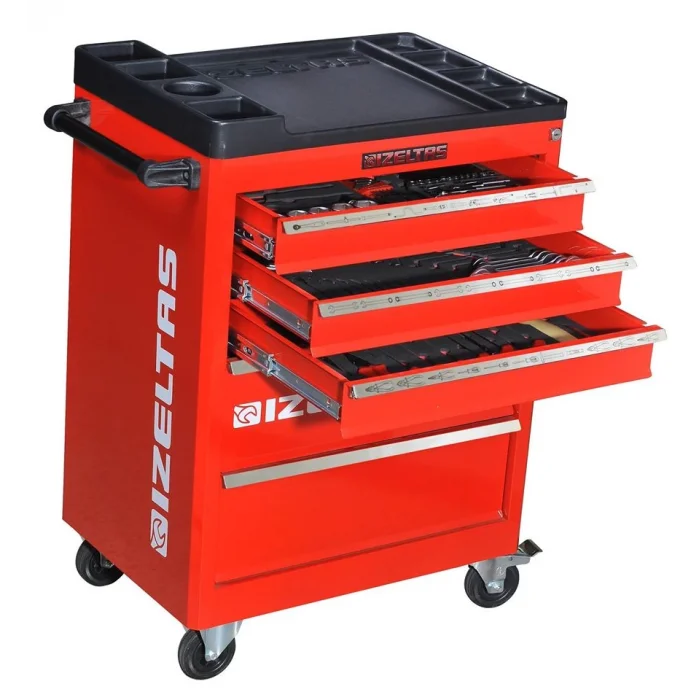 PARTNER SERİSİ TAKIM DOLABI 5 ÇEKMECELİ KIRMIZI ( DOLU-118)