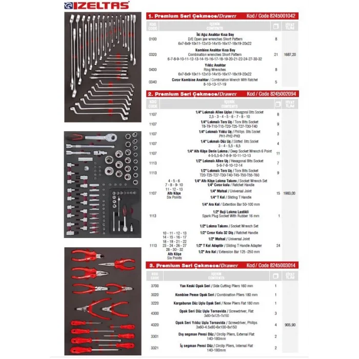 PREMİUM SERİSİ TAKIM DOLABI 7 ÇEKMECE (DOLU 242)