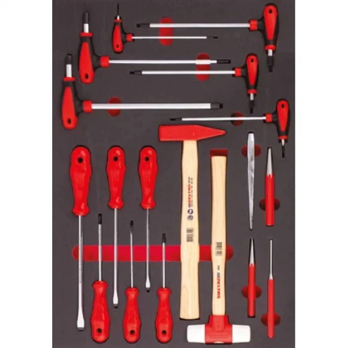 PRO SERİSİ TAKIM DOLABI ÇEKMECELİ KIRMIZI ( DOLU - 206 )