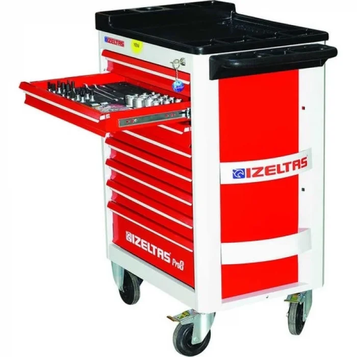 PRO SERİSİ TAKIM DOLABI ÇEKMECELİ KIRMIZI ( DOLU - 206 )