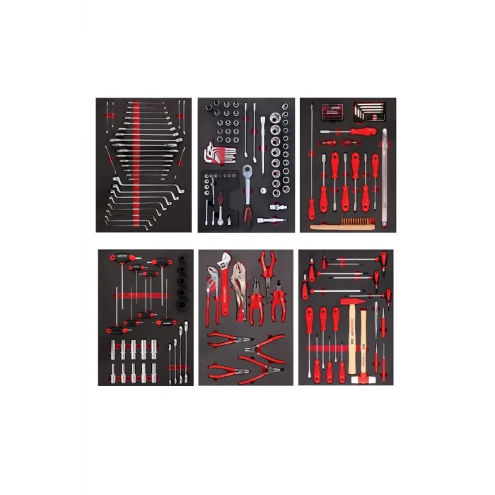 PRO SERİSİ TAKIM DOLABI ÇEKMECELİ KIRMIZI ( DOLU - 206 )