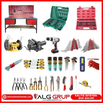 2 Metre 6 Çekmece 221 Parça Dolu Takım Tezgahı