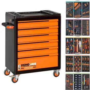 MONOLINE 6 Çekmeceli 245 Parça Takım Arabası - RTA6205