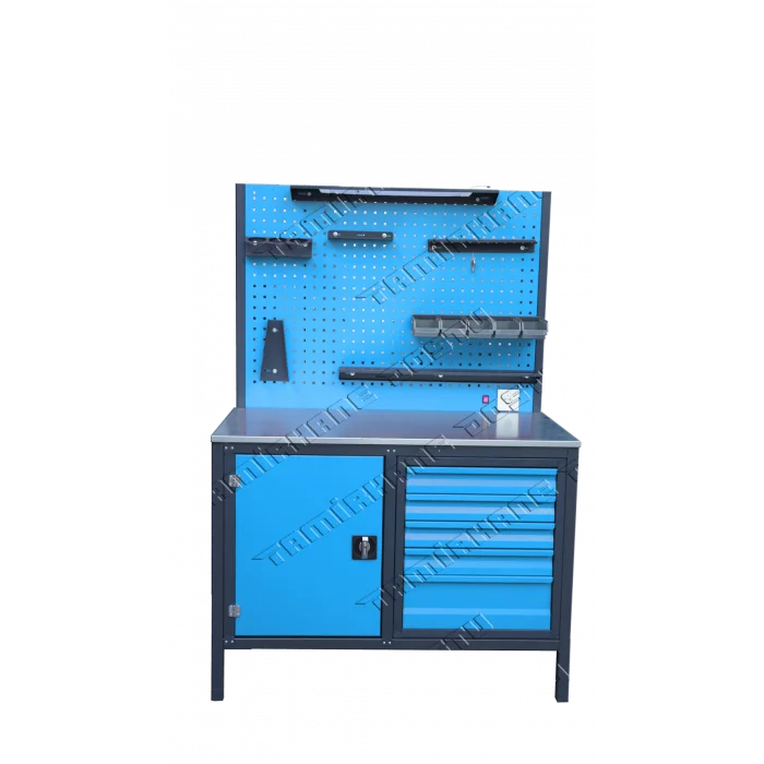 150 CM 5 ÇEKMECE TEK DOLAPLI AVADANLIKLI TAKIM TEZGAHI