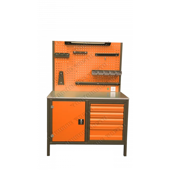 150 CM 5 ÇEKMECE TEK DOLAPLI AVADANLIKLI TAKIM TEZGAHI