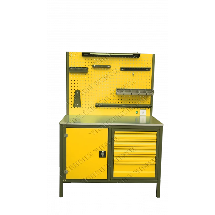 150 CM 5 ÇEKMECE TEK DOLAPLI AVADANLIKLI TAKIM TEZGAHI