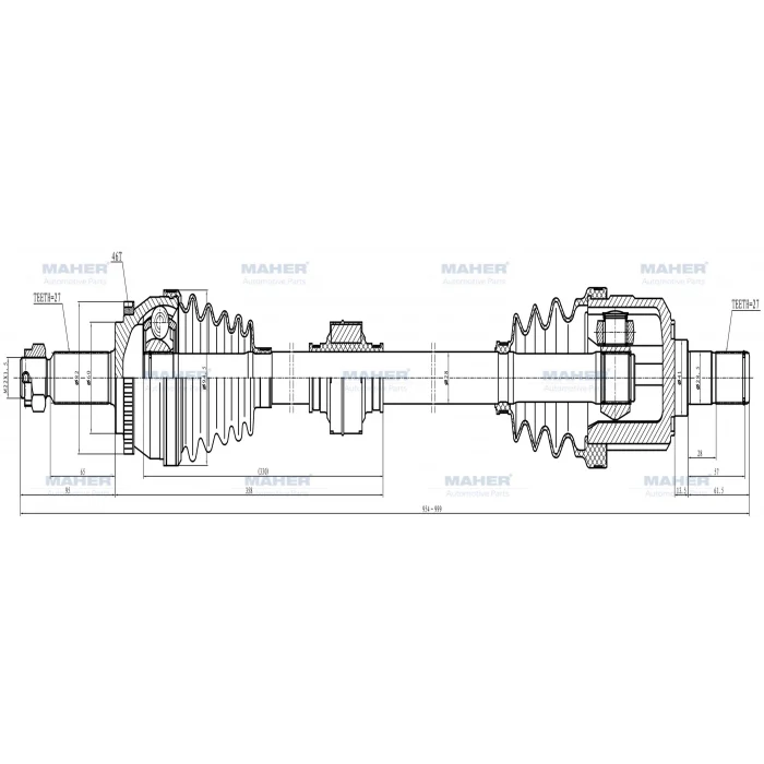 İ30 KOMPLE AKS SAĞ 08/12 DİZEL M-T