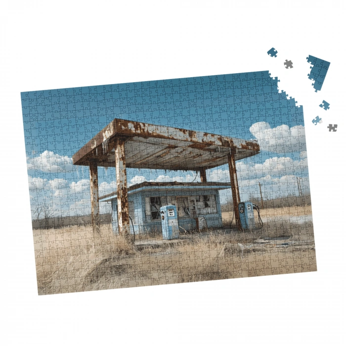 Terk Edilmiş Benzinlik Puzzle