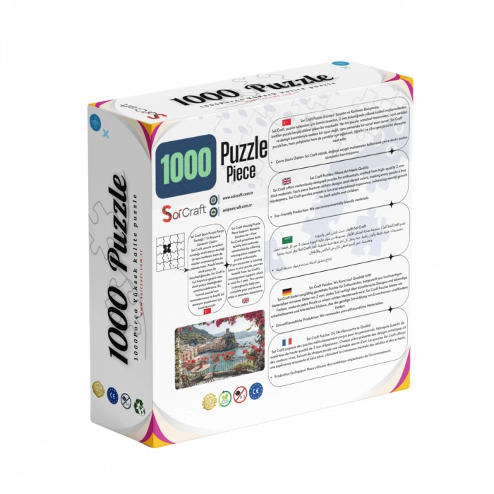 Maviye Açılan Pencere: Çiçekli Sakin Balkon