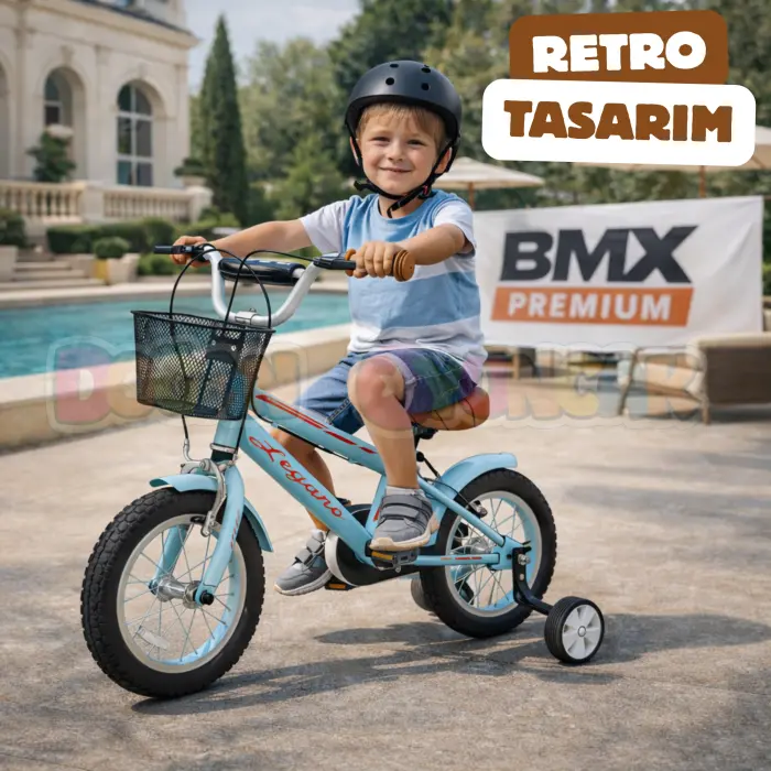 BMX Legano Optimium Series Retro 12 Jant Çocuk Bisikleti Mavi - Legano 12 Jant Bisiklet Retro BMX Bisiklet