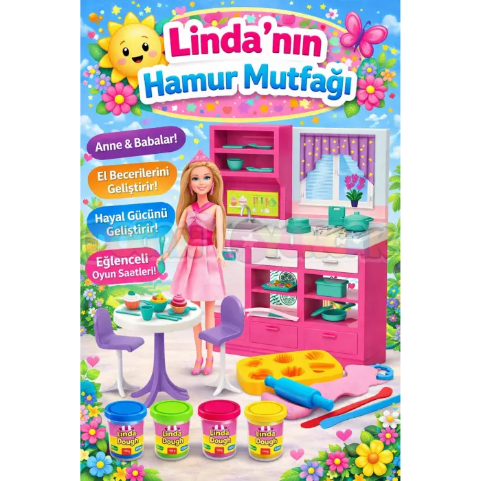 Lindanın Hamur Mutfağı - Mutfak Oyuncak - Mutfak Seti - Barbie Mutfak Seti