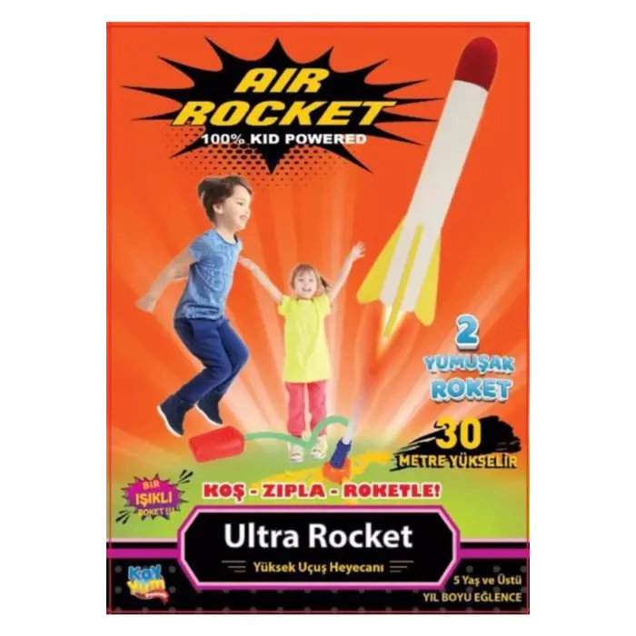 Air Rocket Tekli Seti - Roket Oyuncak - 2 Roket Ve Havalı Roketatar - Tekli Açık Hava Oyuncağı - Airrocket