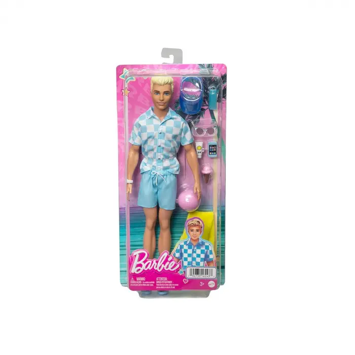 Barbie Ken Plaj Günü Oyun Seti HPL74 - Barbie Ken Bebek Ken Bebek Plaj Seti