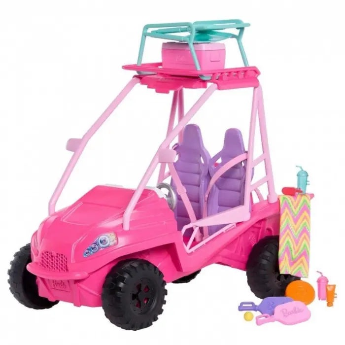 Barbie Plaj Arabası Oyun Seti - Barbie Mysteries: Beach Detectives JFV68 - Barbie Bebek