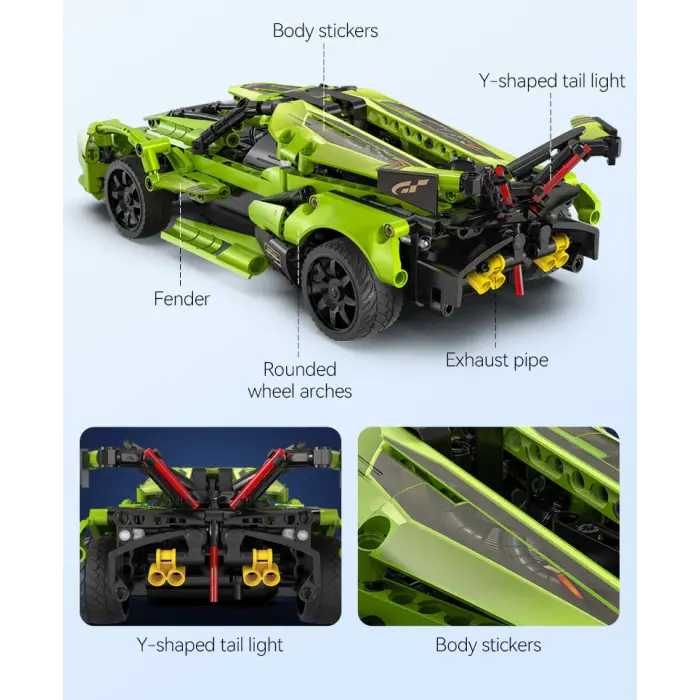 CADA Kumandalı Blade Sports Motorlu Araba Lego - Lego Setleri - CADA Mini Lego - Araba CADA Lego RC Araba