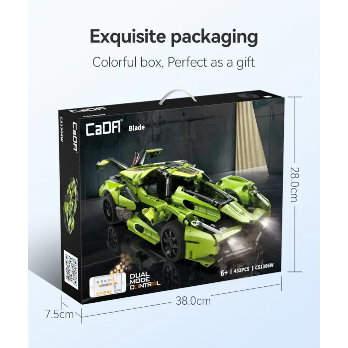 CADA Kumandalı Blade Sports Motorlu Araba Lego - Lego Setleri - CADA Mini Lego - Araba CADA Lego RC Araba