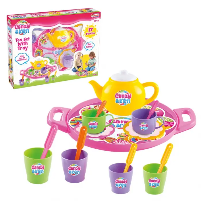 Candy & Ken Tepsili Çay Seti - Mutfak Setleri - Ev Oyuncak Setleri