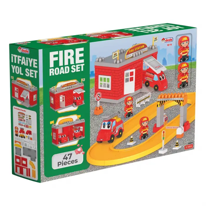 İtfaiye Yol Seti - Lego Oyuncağı - Lego Setleri - Bloklar - Lego Seti - Yarış Seti