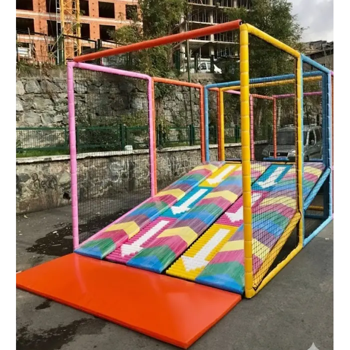Roller Kaydırak Çiftli - Soft Play Top Havuzu Çocuk Oyun Alanı - Sünger Oyun Alanı