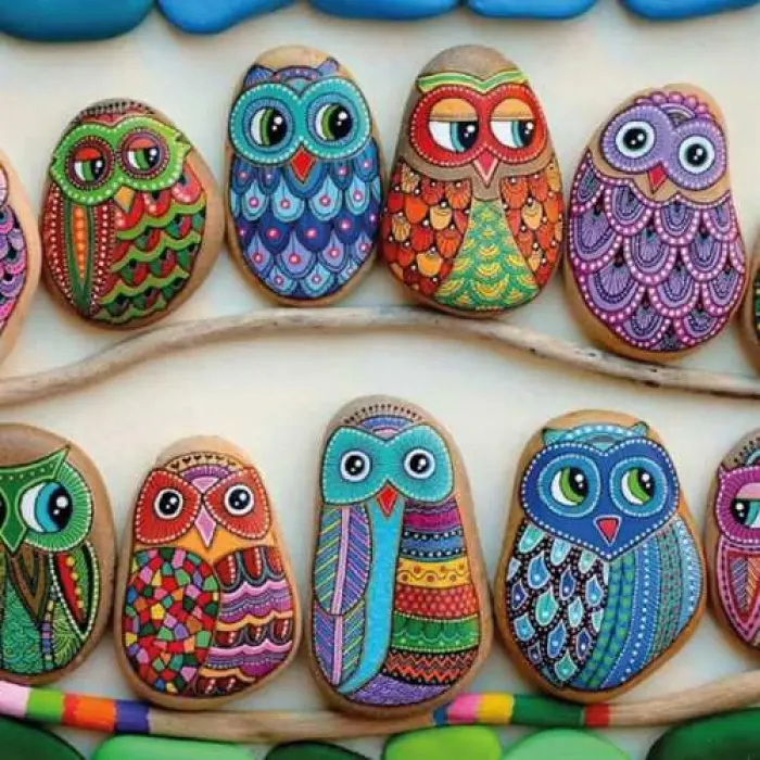 Kumtoys Taş Boyama Seti - Sanat Seti - Boyama Setleri - Çakıl Taşları Boyama Seti