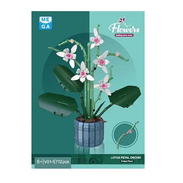 Mikro Blok Çiçek Lotus 712 Parça - Lego Setleri - MEGA Lego - Çiçek Lego - MEGA Çiçek Lego - Mikro Bloklar