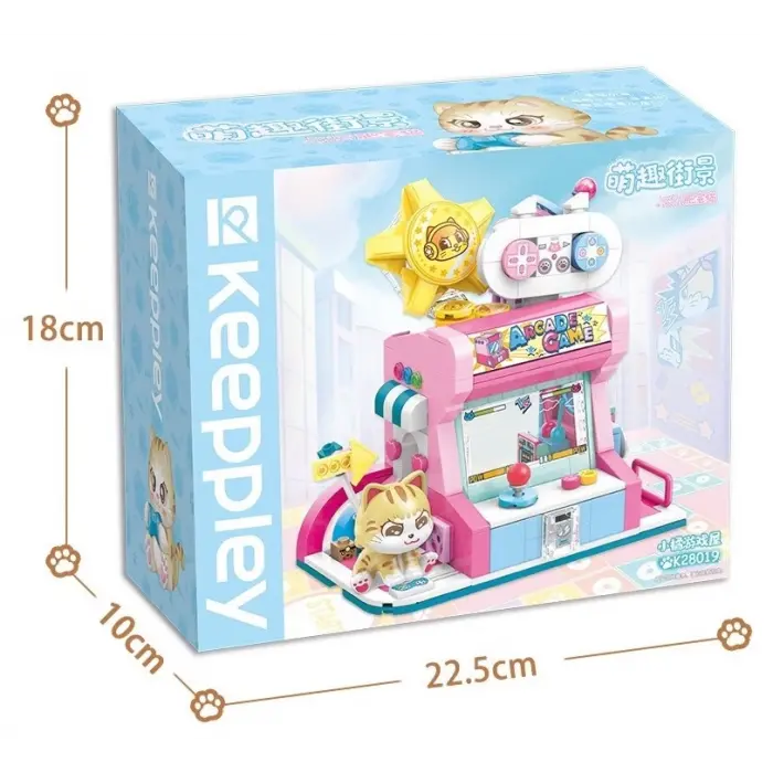 Mikro Blok Kedi Oyun Evi Dükkanı 384 Parça - Lego Setleri - Keeppley Mini Lego - Keeppley Lego - Mikro Bloklar