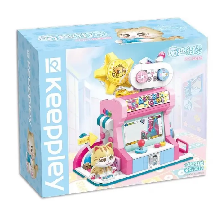 Mikro Blok Kedi Oyun Evi Dükkanı 384 Parça - Lego Setleri - Keeppley Mini Lego - Keeppley Lego - Mikro Bloklar