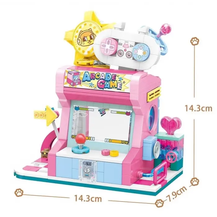 Mikro Blok Kedi Oyun Evi Dükkanı 384 Parça - Lego Setleri - Keeppley Mini Lego - Keeppley Lego - Mikro Bloklar