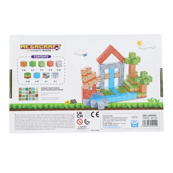Minecraft Orman Temalı 119 Parça Manyetik Lego Minecraft Manyetik Lego Minecraft Lego Megnetic Blocks