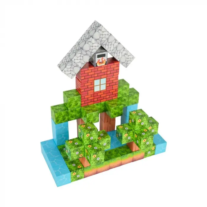 Minecraft Orman Temalı 88 Parça Manyetik Lego Minecraft Manyetik Lego Minecraft Lego Megnetic Blocks
