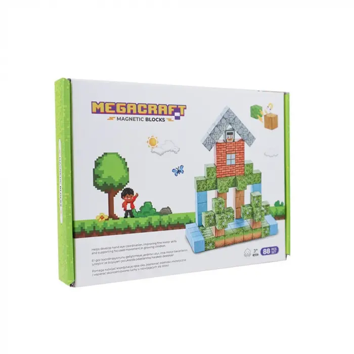Minecraft Orman Temalı 88 Parça Manyetik Lego Minecraft Manyetik Lego Minecraft Lego Megnetic Blocks