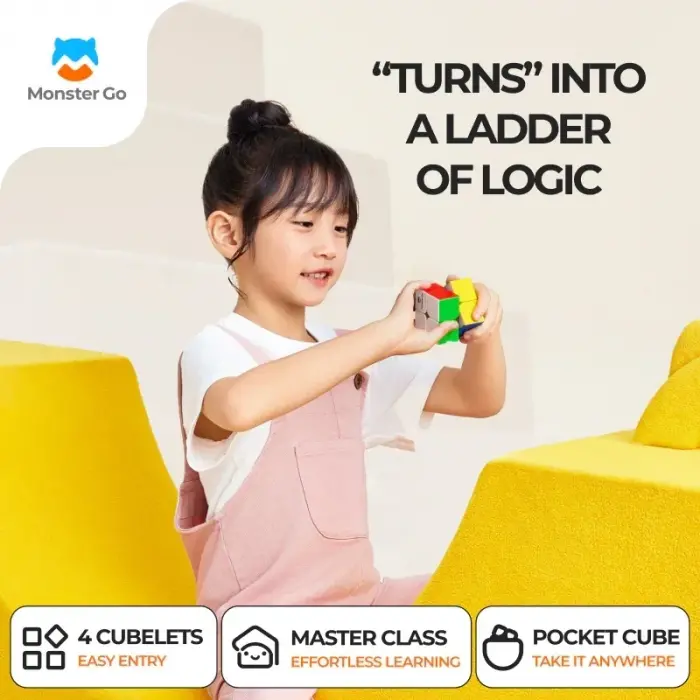 Profesyonel GAN Monster Go Premium 2x2 Küp - GAN 2x2 Zeka Küpü - Akıl Küpü - Monster Küp