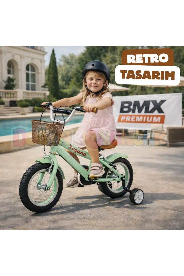 BMX Legano Optimium Retro 12 Jant Çocuk Bisikleti Yeşil - Legano 12 Jant Bisiklet Retro BMX Bisiklet